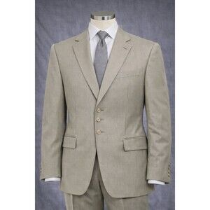 Size-Medium Gianfranco Ruffini 100% Wool Blazer 40S Tan 3 Button Mens Sport Coat